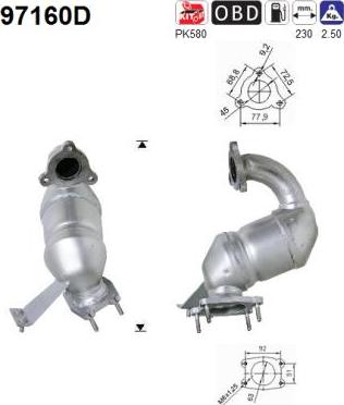 AS 97160D - Катализатор abcparts.ee