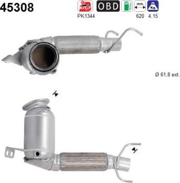 AS 45308 - Катализатор abcparts.ee