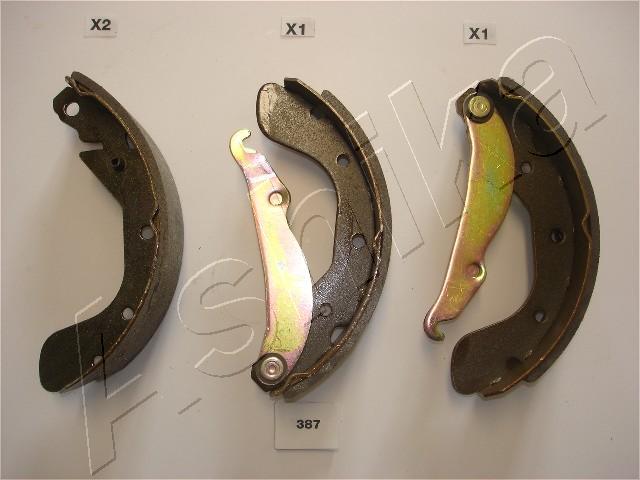 Ashika 55-03-387 - Комплект тормозных колодок, барабанные abcparts.ee