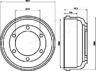 Ashika 56-00-0317 - Тормозной барабан abcparts.ee