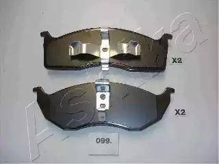 Ashika 50-00-099P - Тормозные колодки, дисковые, комплект abcparts.ee