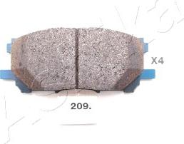 Ashika 50-02-209 - Тормозные колодки, дисковые, комплект abcparts.ee