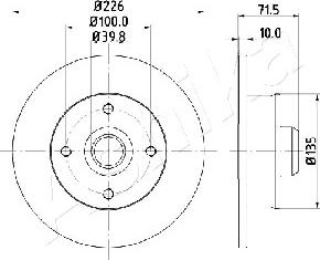Ashika 61-00-0922 - Тормозной диск abcparts.ee