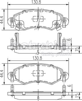 Ashuki 1080-5208 - Тормозные колодки, дисковые, комплект abcparts.ee