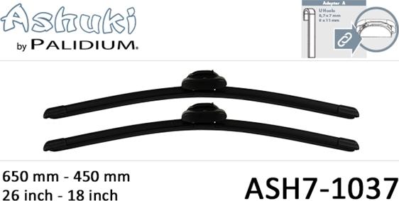 Ashuki ASH7-1037 - Щетка стеклоочистителя abcparts.ee