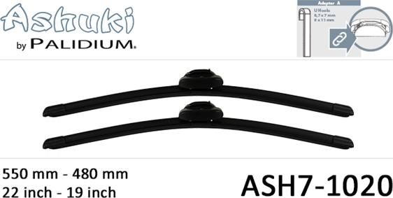 Ashuki ASH7-1020 - Щетка стеклоочистителя abcparts.ee