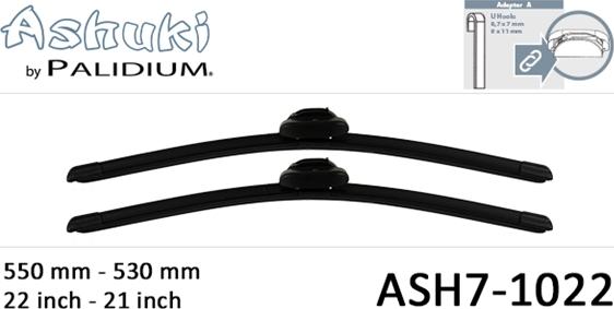 Ashuki ASH7-1022 - Щетка стеклоочистителя abcparts.ee