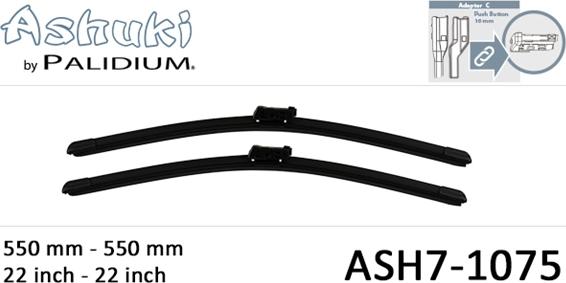 Ashuki ASH7-1075 - Щетка стеклоочистителя abcparts.ee