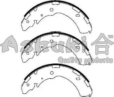 Ashuki C011-07 - Комплект тормозных колодок, барабанные abcparts.ee