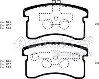 Ashuki D091-05 - Тормозные колодки, дисковые, комплект abcparts.ee