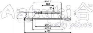 Ashuki K016-09 - Тормозной диск abcparts.ee
