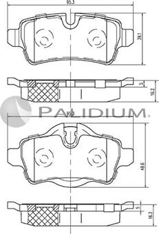 Ashuki P1-1147 - Тормозные колодки, дисковые, комплект abcparts.ee