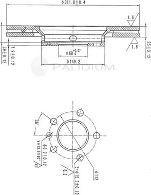 Ashuki P330-147 - Тормозной диск abcparts.ee