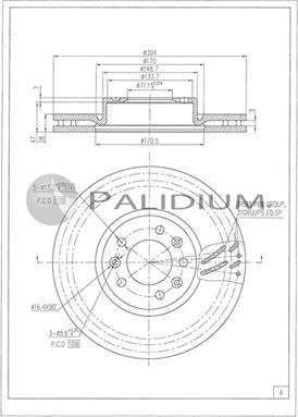 Ashuki P330-262 - Тормозной диск abcparts.ee