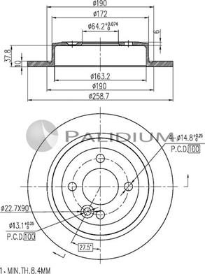 Ashuki P331-040 - Тормозной диск abcparts.ee