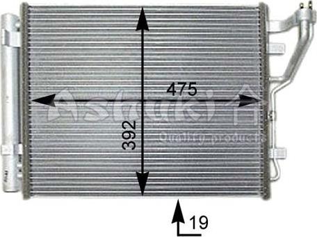 Ashuki Y550-94 - Конденсатор кондиционера abcparts.ee