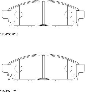 Asimco KD4723 - Тормозные колодки, дисковые, комплект abcparts.ee