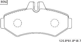 Asimco KD7552 - Тормозные колодки, дисковые, комплект abcparts.ee