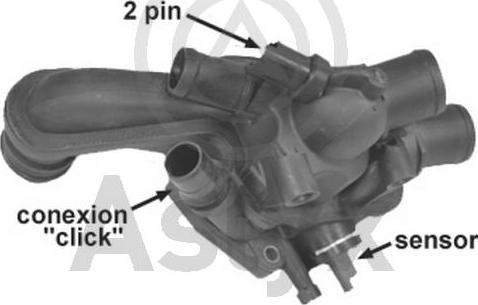Aslyx AS-503969 - Термостат охлаждающей жидкости / корпус abcparts.ee