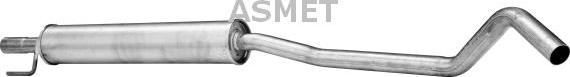 Asmet 05.153 - Средний глушитель выхлопных газов abcparts.ee