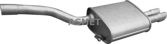 Asmet 03.135 - Глушитель выхлопных газов, конечный abcparts.ee