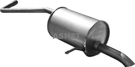 Asmet 10.145 - Глушитель выхлопных газов, конечный abcparts.ee