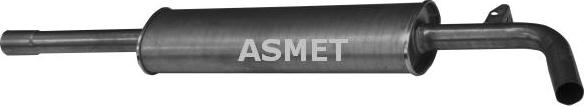 Asmet 10.103 - Средний глушитель выхлопных газов abcparts.ee