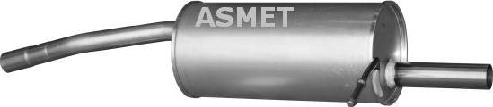 Asmet 10.116 - Глушитель выхлопных газов, конечный abcparts.ee