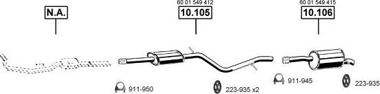 Asmet DA100320 - Система выпуска ОГ abcparts.ee