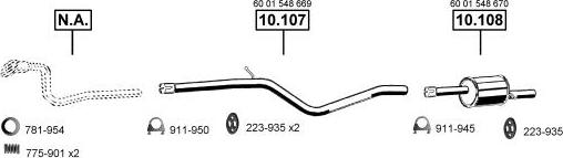 Asmet DA100250 - Система выпуска ОГ abcparts.ee
