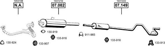 Asmet FO075555 - Система выпуска ОГ abcparts.ee