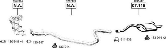 Asmet FO073410 - Система выпуска ОГ abcparts.ee