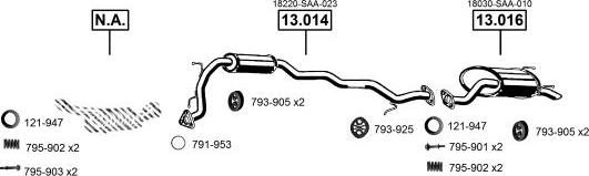 Asmet HO133000 - Система выпуска ОГ abcparts.ee