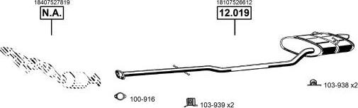 Asmet MG400650 - Система выпуска ОГ abcparts.ee