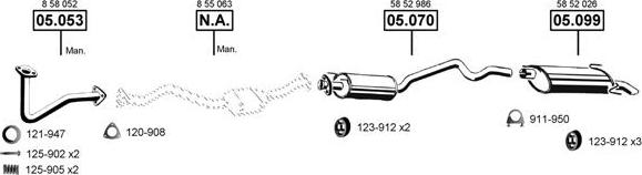 Asmet OP050555 - Система выпуска ОГ abcparts.ee