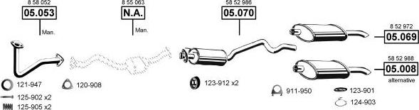 Asmet OP050550 - Система выпуска ОГ abcparts.ee