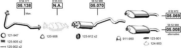 Asmet OP050500 - Система выпуска ОГ abcparts.ee