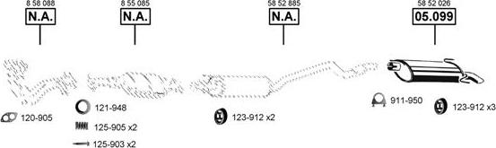 Asmet OP050575 - Система выпуска ОГ abcparts.ee