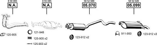 Asmet OP050570 - Система выпуска ОГ abcparts.ee