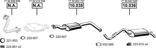 Asmet RE100245 - Система выпуска ОГ abcparts.ee