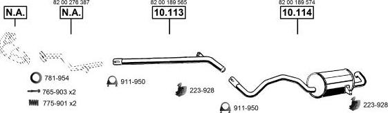 Asmet RE102482 - Система выпуска ОГ abcparts.ee