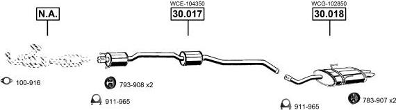 Asmet RO300805 - Система выпуска ОГ abcparts.ee