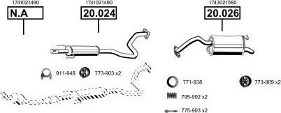 Asmet TO203100 - Система выпуска ОГ abcparts.ee