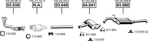 Asmet VA034010 - Система выпуска ОГ abcparts.ee