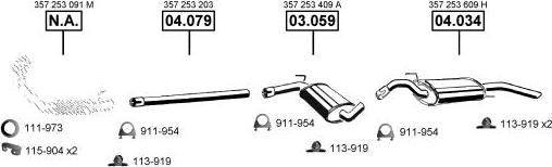 Asmet VA034165 - Система выпуска ОГ abcparts.ee