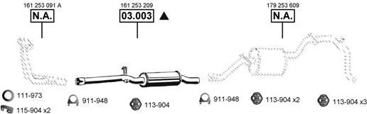 Asmet VA030830 - Система выпуска ОГ abcparts.ee