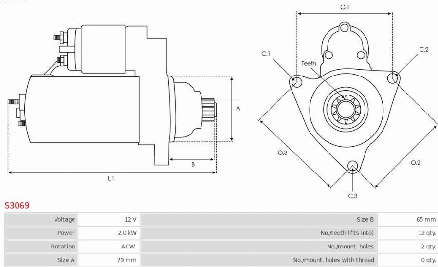 AS-PL S3069 - Стартер abcparts.ee