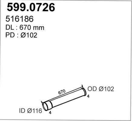 ASSO 599.0726 - Монтажный комплект, глушитель abcparts.ee