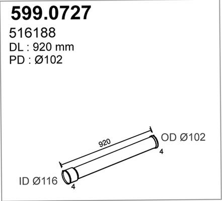 ASSO 599.0727 - Монтажный комплект, глушитель abcparts.ee