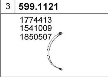 ASSO 599.1121 - Монтажный комплект, глушитель abcparts.ee